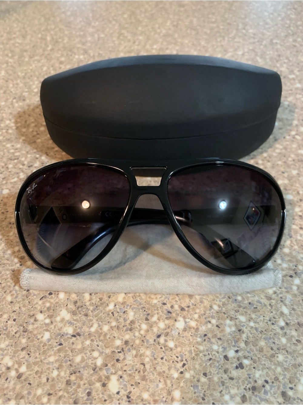 Ray-Ban Black Aviator-Style Sunglasses